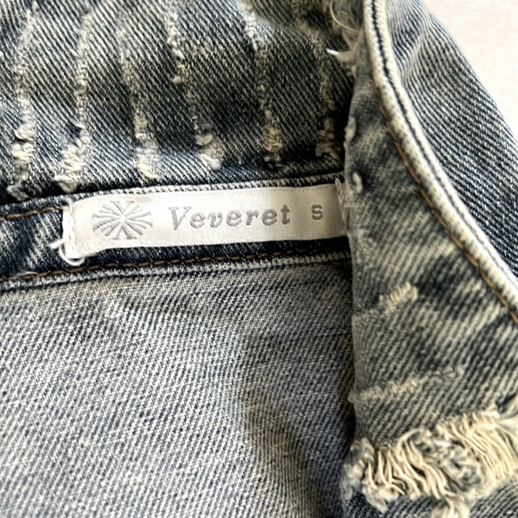 NWT Oversized Distressed Denim Maxi Trench - Picture 2 of 9